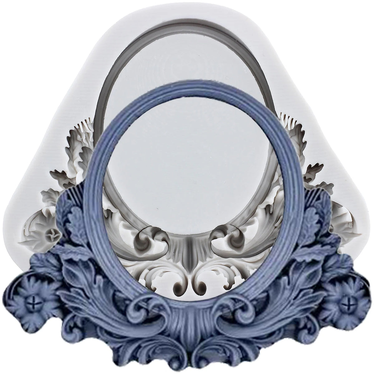 Support bijoux silicone ornements floraux classique décoration gâteau cupcake artisanal blanc respectueux environnement