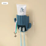 porte brosse dents gel dentifrice cactus moderne adhésif bleu vert rose blanc salle bain