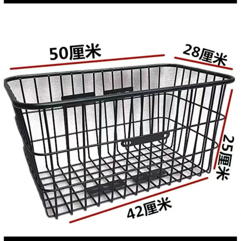panier vélo acier noir grille moderne clips fixation durable étanchearrière vélo.storage