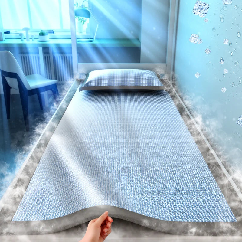housse matelas bleu gris micro perforée moderne anti bactéries perméable l'air