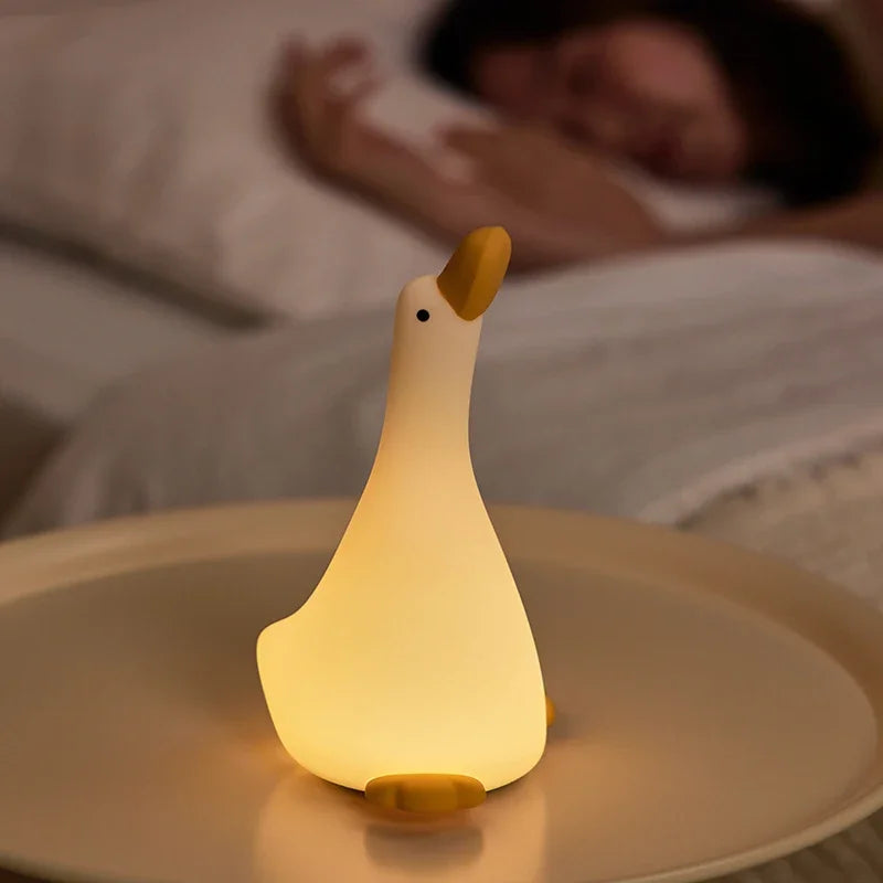 veilleuse led rechargeable canard mignon blanc jaune lampes enfants chambre coucher cadeau anniversaire