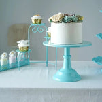 support gâteaux moderne bleu clair rose pâle blanc doré 10 12 pouces