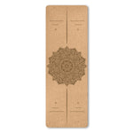 tapis yoga marron mandala om floral ethnique boho chic antidérapant écologique 183x58cm