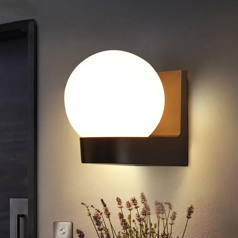 applique murale moderne extérieure aluminium noir blanc ip65 led hydrofuge fixe mur
