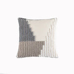 coussins géométriques blanc gris contemporains anti décubitus amovibles 45x45cm 30x50cm