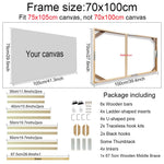 cadre mural bois moderne toile abstraite multicolore fleurs relief 60x80cm 55x75cm 55x85cm clips crochets