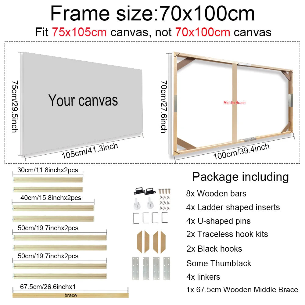 cadre mural bois moderne toile abstraite multicolore fleurs relief 60x80cm 55x75cm 55x85cm clips crochets