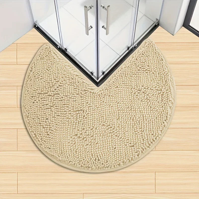 tapis bain moderne rouge gris boules relief salle bain antidérapant doux épais respectueux environnement