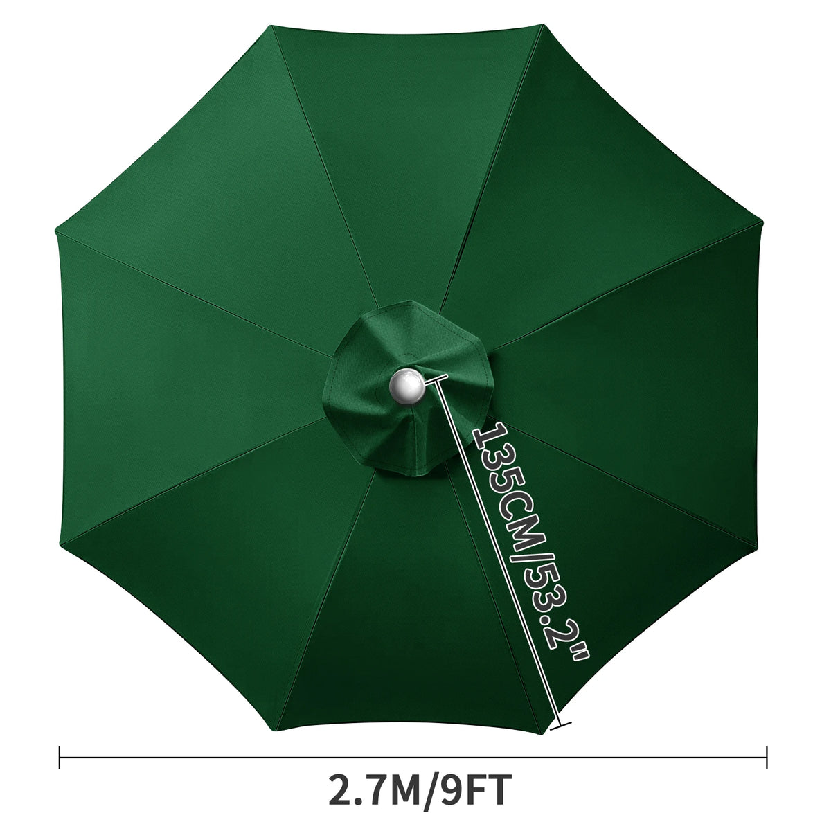parapluie patio protection beige clair baleines moderne extérieur jardin remplacement toile supérieure