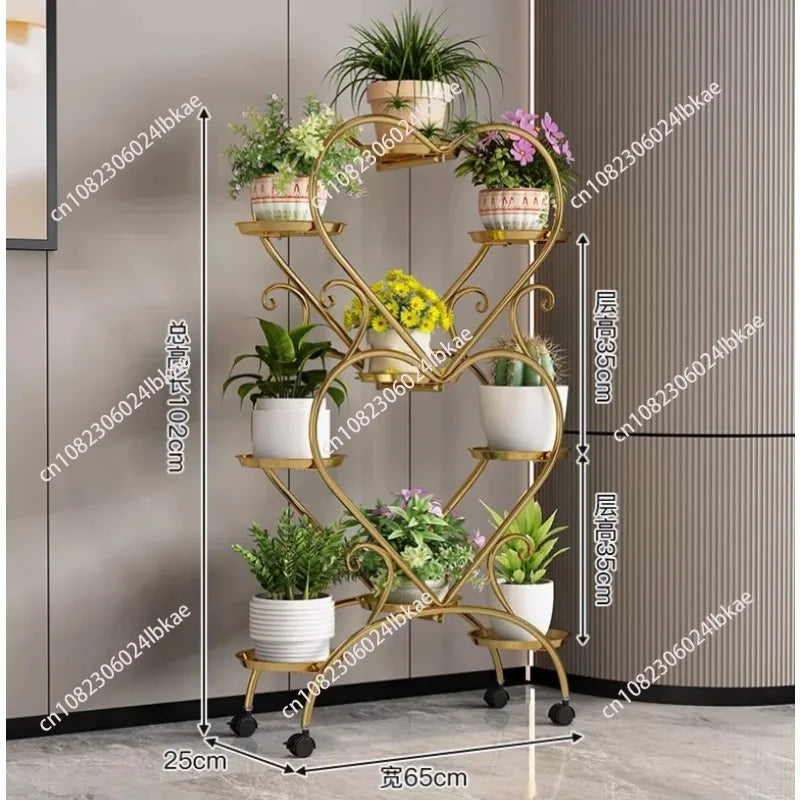 présentoir fleurs moderne blanc doré géométrique 102cm hauteur 65cm largeur