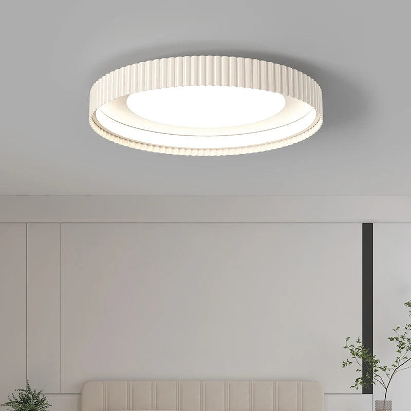 plafonnier led moderne blanc rayures verticales éclairage intérieur chambre salon télécommande flux lumineux 249