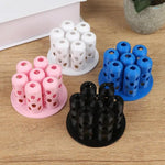 rouleaux cheveux modernes perforés adhésifs couleur rouge jaune vert noir rose bleu blanc pack