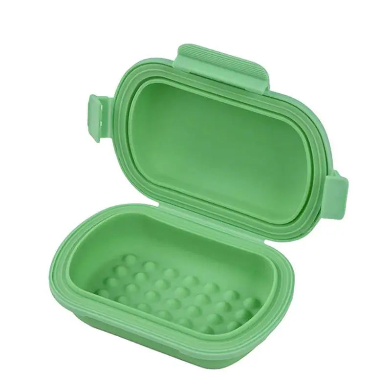 boîte savon pliable moderne bleu vert rose gris mat anti fuite voyage