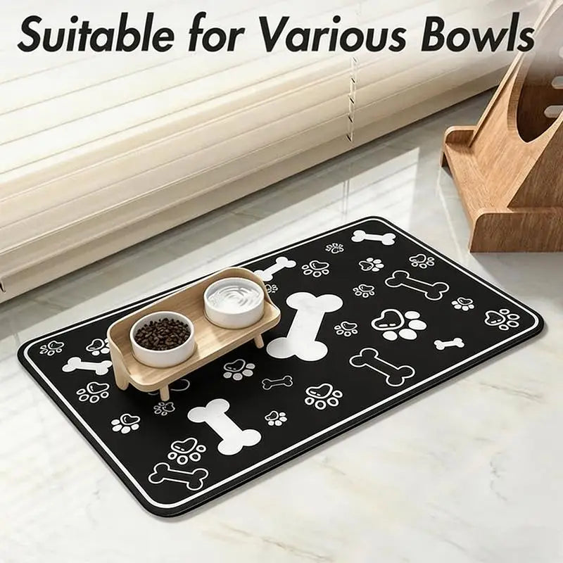 tapis sol chien chat imperméable antidérapant séchage rapide motif pattes