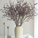 branche artificielle feuilles simples vase décoration intérieure naturelle minimaliste noir jaune rose violet bleu