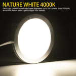 luminaire voiture blanc moderne led 12v télécommande câble adaptateur vis double face