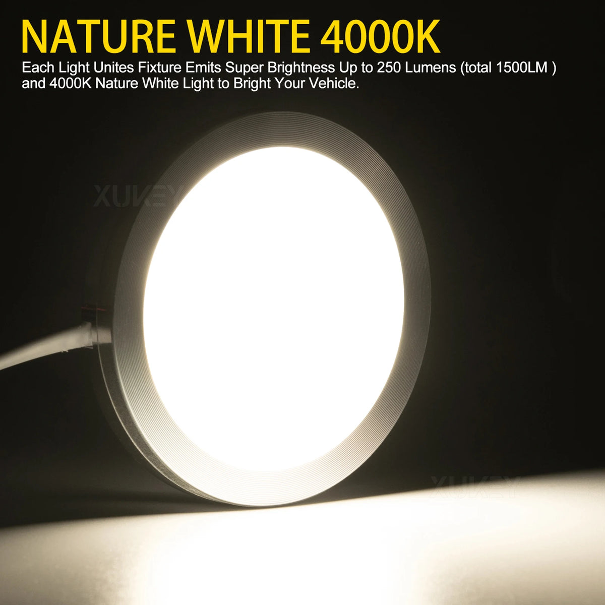 luminaire voiture blanc moderne led 12v télécommande câble adaptateur vis double face