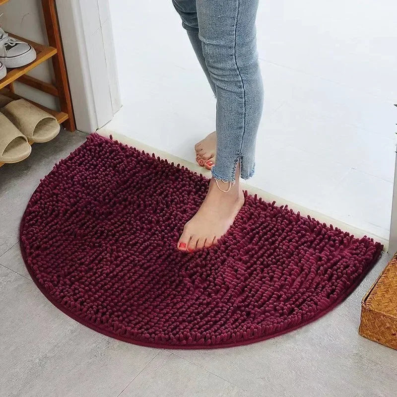 tapis solide polyester antidérapant moderne rose violet marron gris clair salon chambre