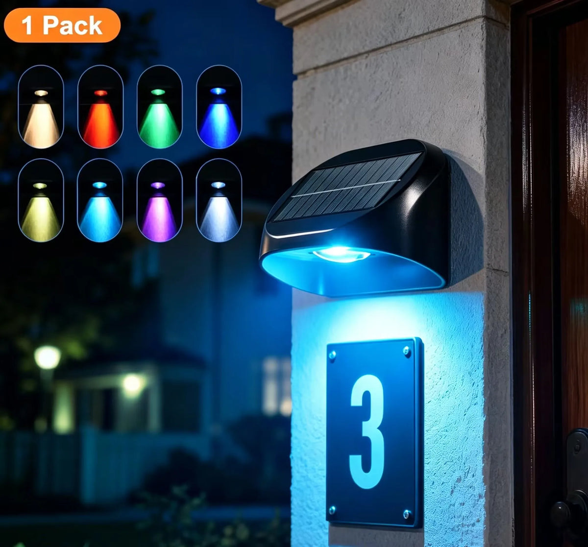 applique murale solaire moderne noir ip55 rgb led 12cm 75cm 55cmextérieur jardin mur vis