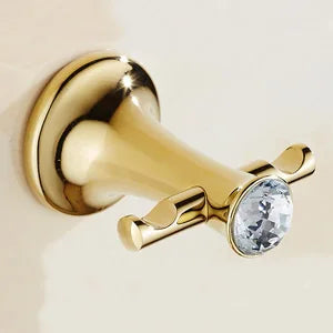 Accessoires salle bain or cristal moderne porte savon support papier toilette porte serviettes mural