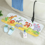 tapis bain anti dérapant thème marin poissons coraux dimensions 100cm 40cm moderne enfantin