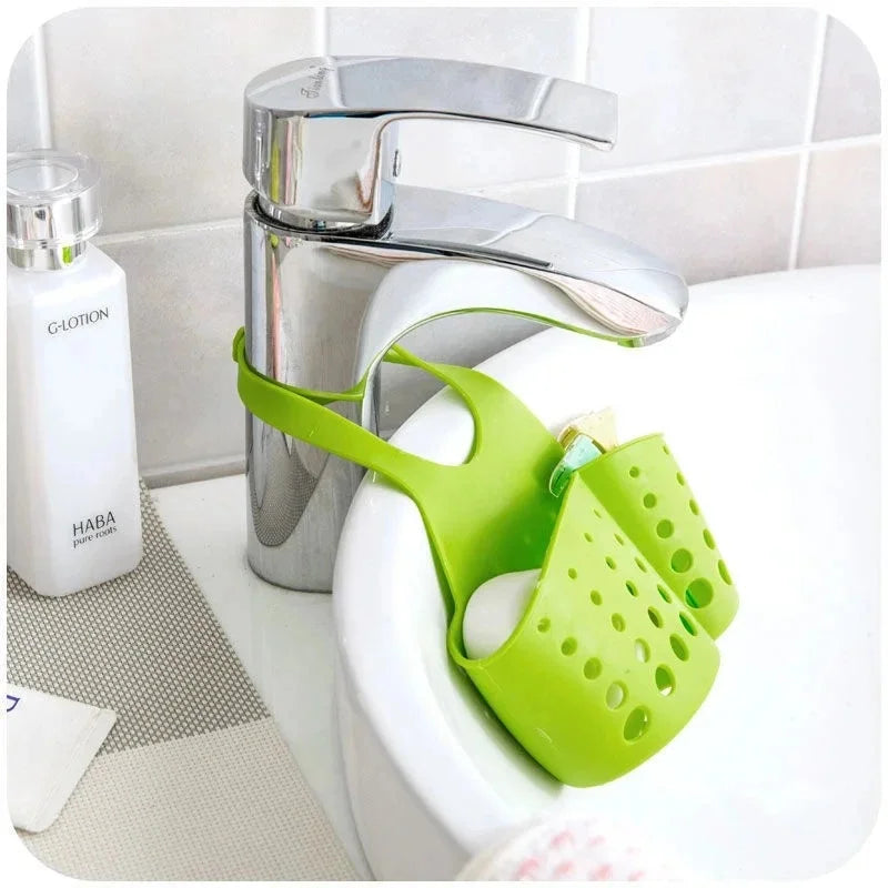 porte savon silicone perforé moderne vert rose bleu adhésif rangement évier multifonctionReusable