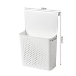 paniers rangement blancs perforés adhésifs modernes organisateurs cuisine outils stockage multifonctionnels
