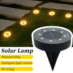 lampe solaire led moderne noire ip68 extérieur jardin rond urgence fixe tringle
