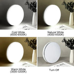 plafonnier led moderne blanc économique facile.surface encastrée interrupteur tactileflux lumineux 249 2000w
