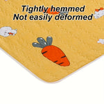 tapis lapin carotte polaire jaune motif moderne absorbant lavable sans glisser cage saison