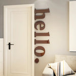 lettres murales adhésives 3d marron rose noir rond brillant moderne chambre salon entréeporte