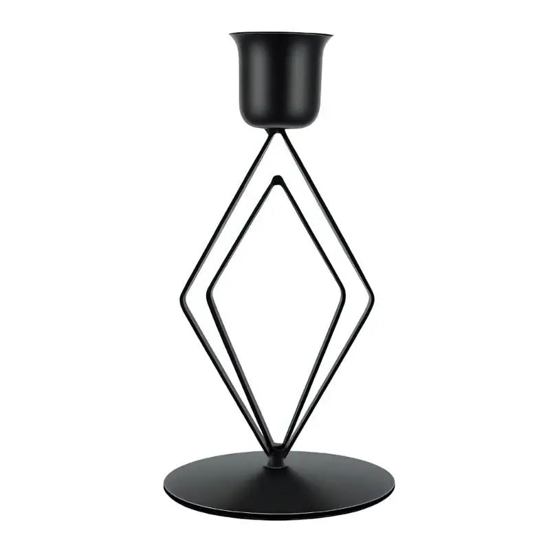 bougeoir contemporain géométrique noir or métal simple minimaliste decoration maison