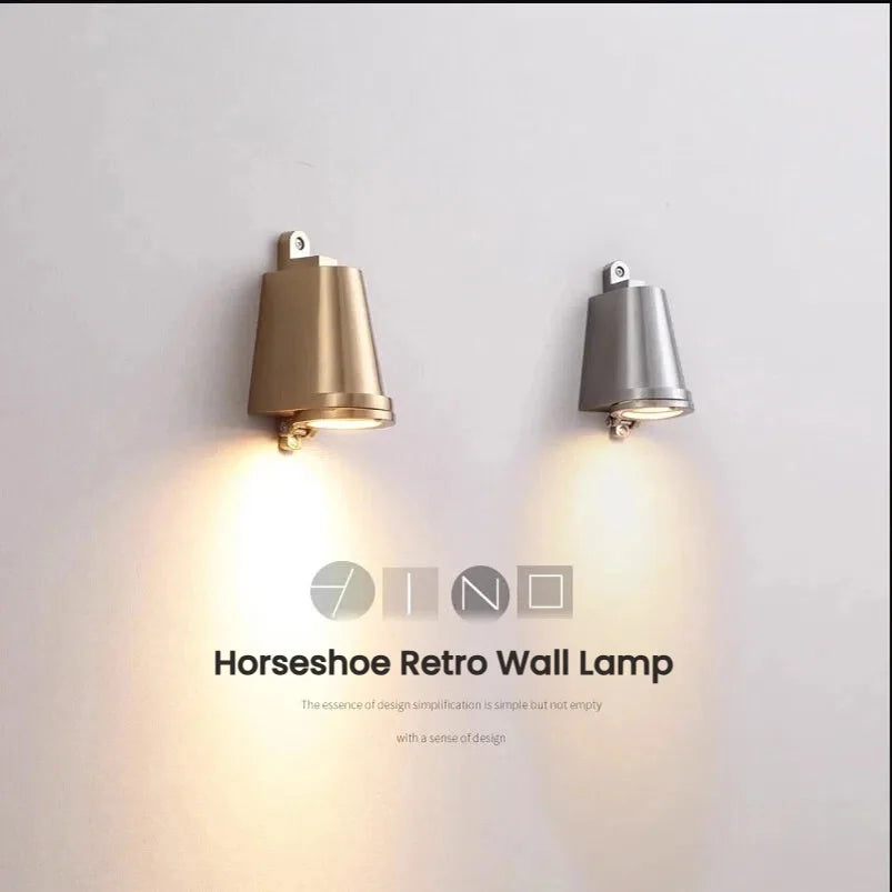 lampe murale led rétro or argent minimaliste extérieur hydrofuge certification ul ccc