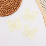 appliques papillon dentelle brodée transparentes couleurs variées polyester 4.5cm 4.0cm DIY trims patches oniriques