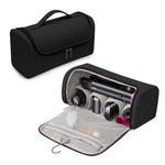 Sac rangement coiffure noir rose gris moderne pratique poignée amovible diffuseur concentrator peigne brosse