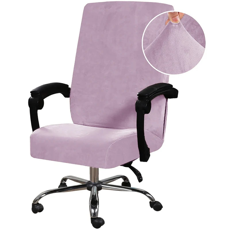 housse chaise velours élasthanne noir moderne élastique zip ajusté 45 60cm