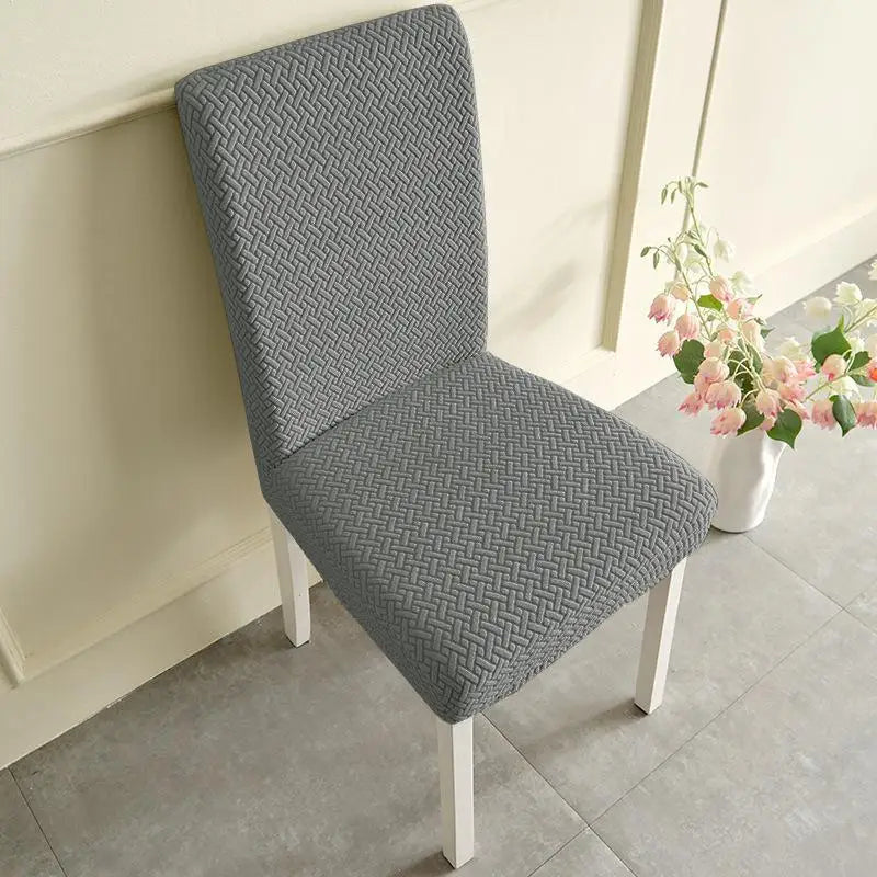 housses chaise moderne bleu beige tissu jacquard adhésif résistant taches