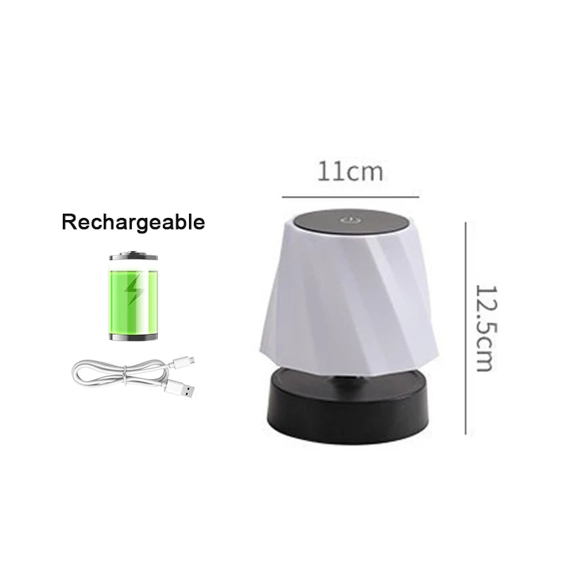 lampe table rechargeable led hauteur réglable sans fil moderne blanc noir minimalisteTouchable