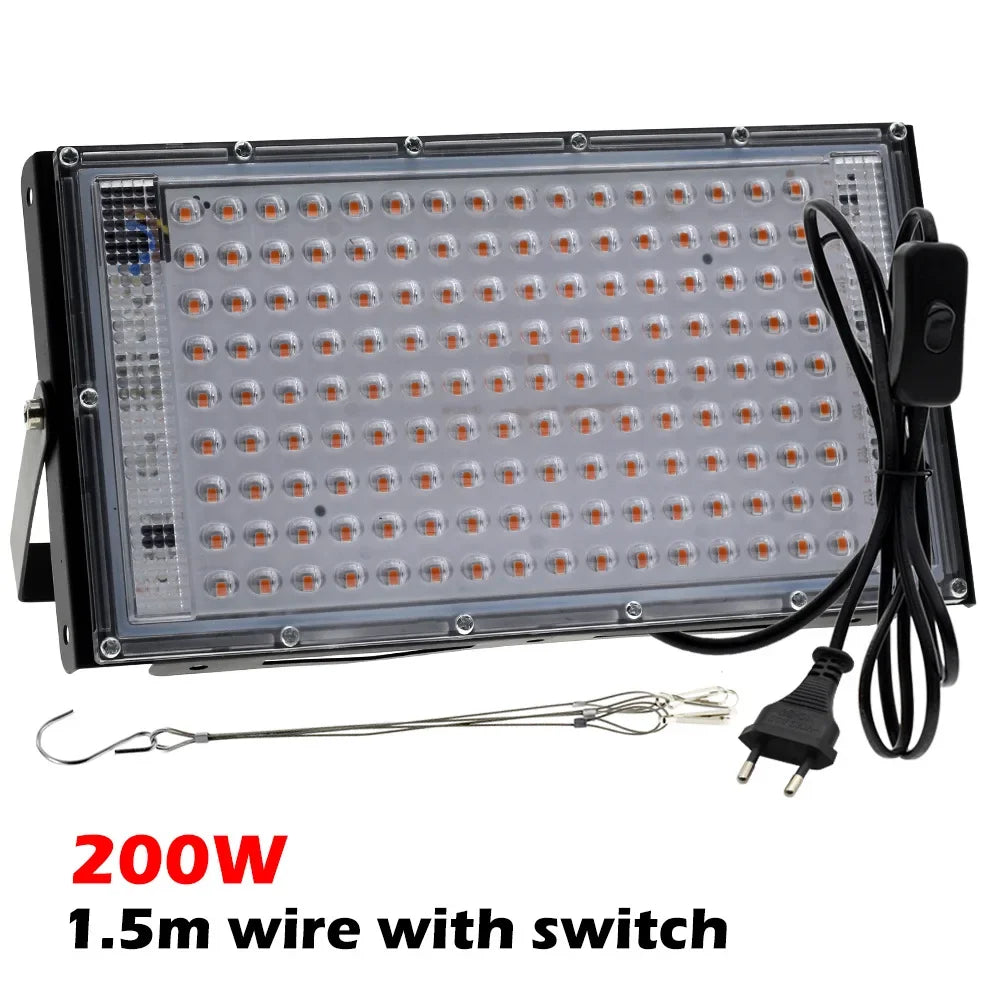 lampe croissance led full spectrum 50w 100w 200w 300w noir clips moderne