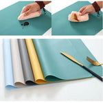 tapis table silicone opaque moderne 60x40cm 40x30cm vert jaune gris bleu