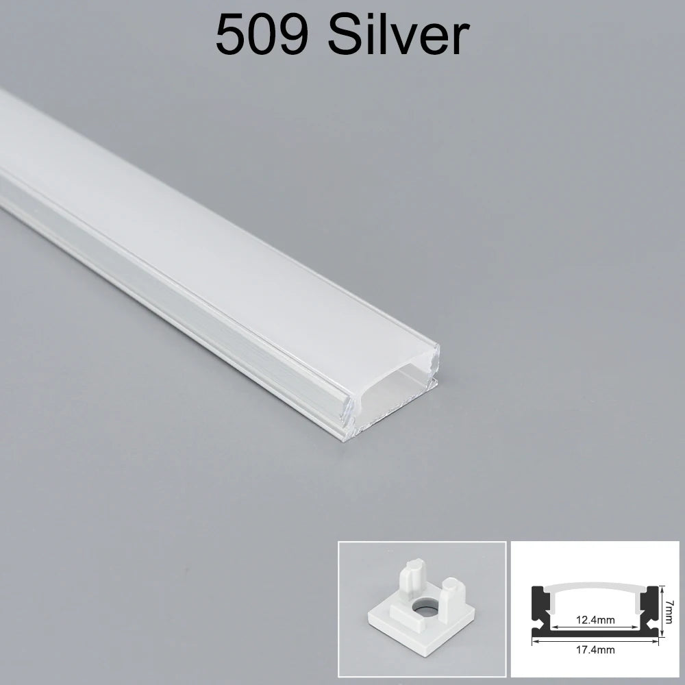 profils d'éclairage led aluminium blanc noir clips moderne 7mm 9mm 10mm 12mm