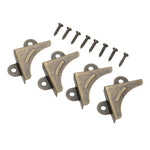 protections angle bois bronze vieilli effet vieil age vintage rustique fixations vis incluses