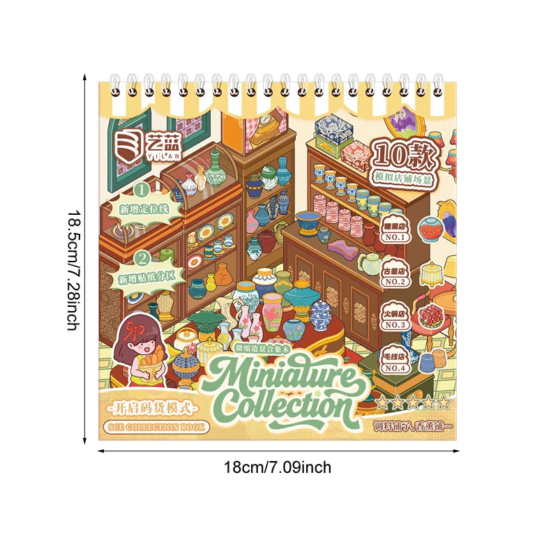 livre stickers miniatures magasins multicolore dessin animé adhésifs collection décompression amusants CREATiVE