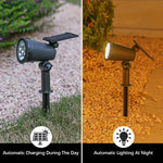 projecteur solaire led rgb waterproof ip65 moderne noir abs lumières ajustableextérieur