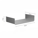 étagère murale modulaire acier inoxydable gris moderne livres cadres vases bougies