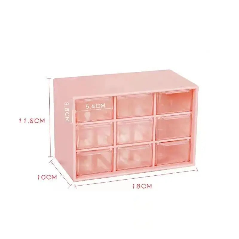 boîte bijoux moderne tiroirs coulissants blanc rose orange violet translucent imprime