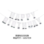 guirlande lettres happy birthday multicolore élégante occasion anniversaire brillantes dorées festive