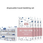 lit voyage ensemble draps non tissé motifs ours nuages blanc bleu orange portable