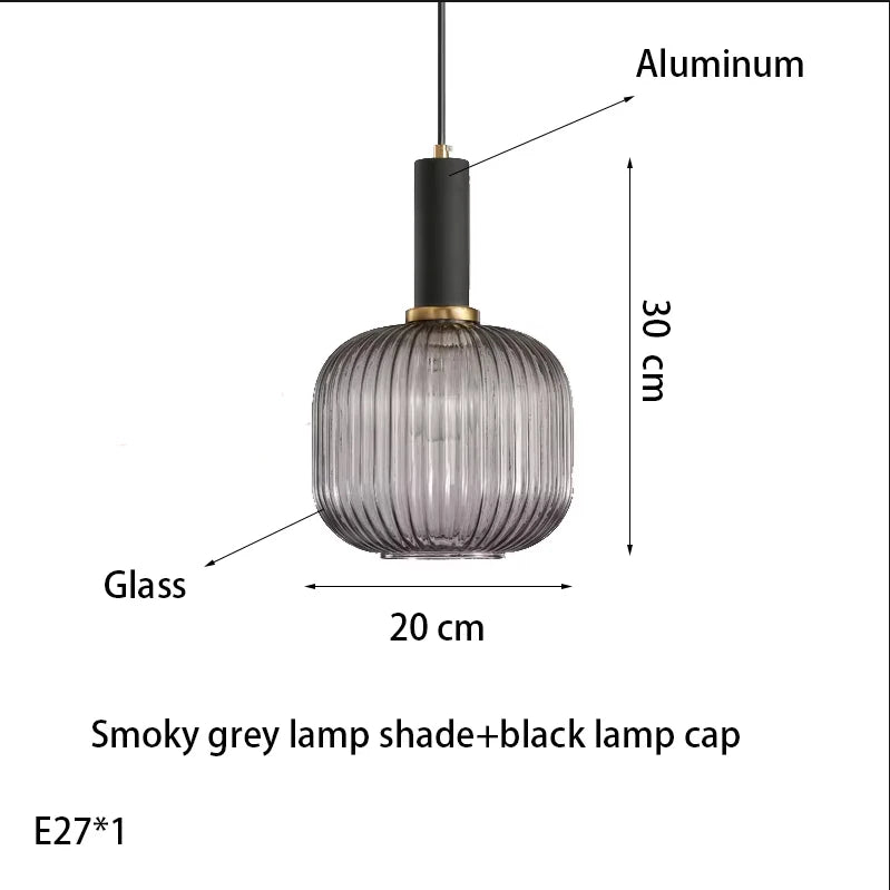 suspension lumineuse moderne vert rayures opacité câble noir gris beige chambre salon