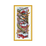 broderie saisonnière coton floral animaux traditionnelle peinture rat oiseau verte bleue rouge